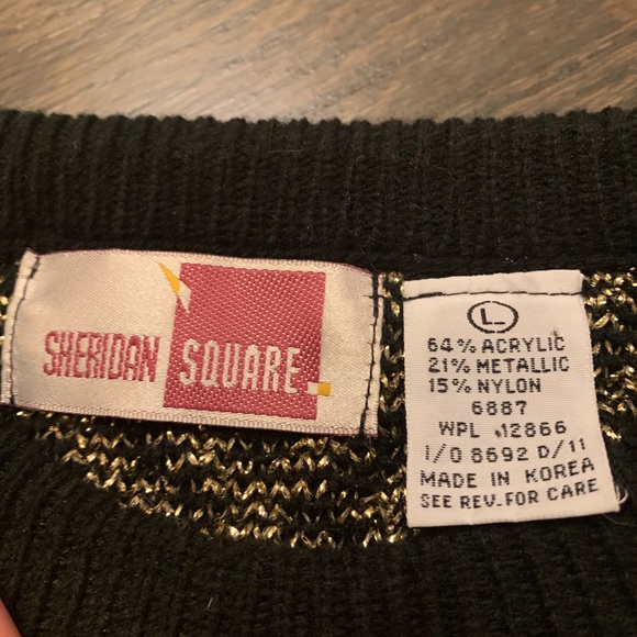 Gold and Black Geometic Sweater/Sweater Dress - Picture 4 of 6